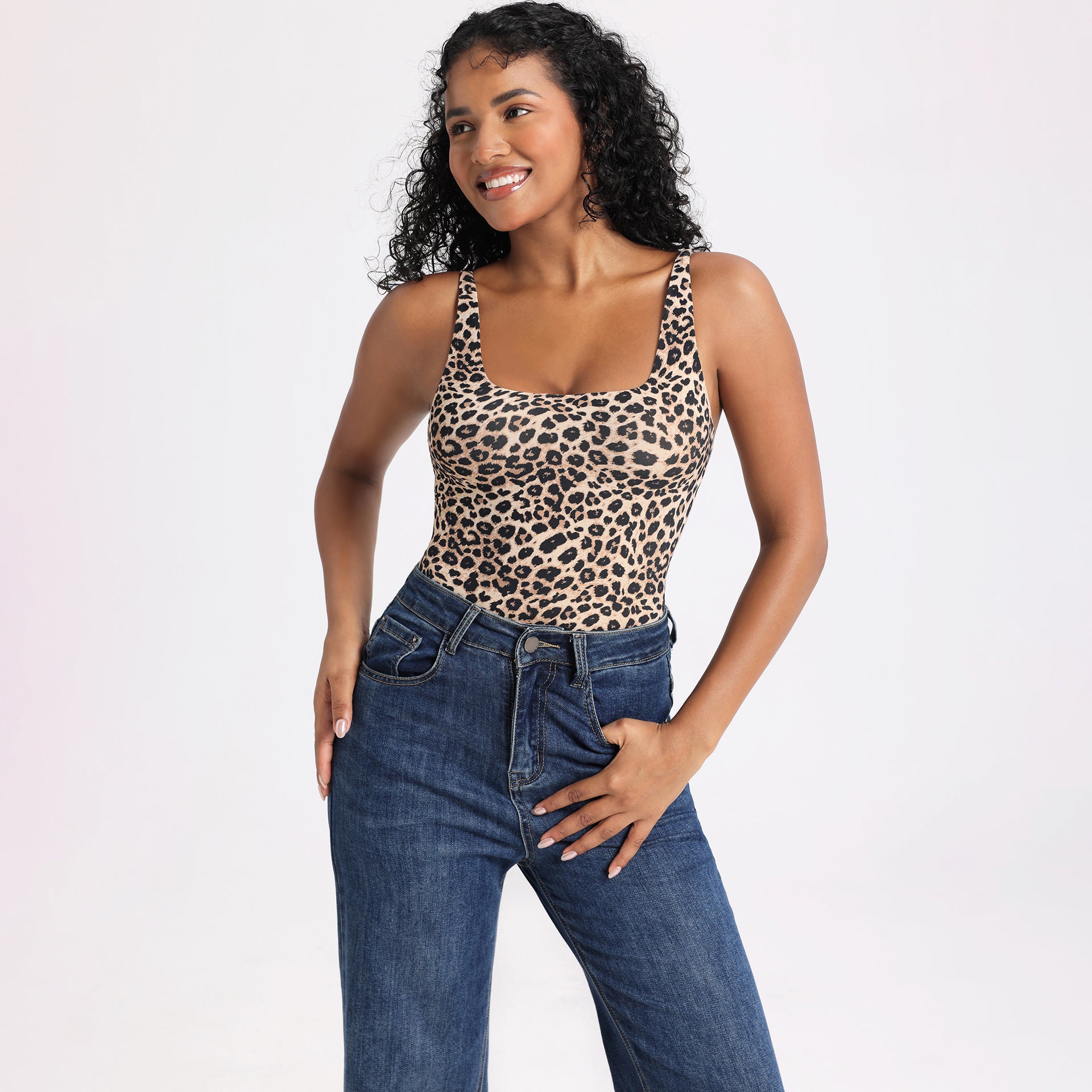 Leopard Scoop One-Piece