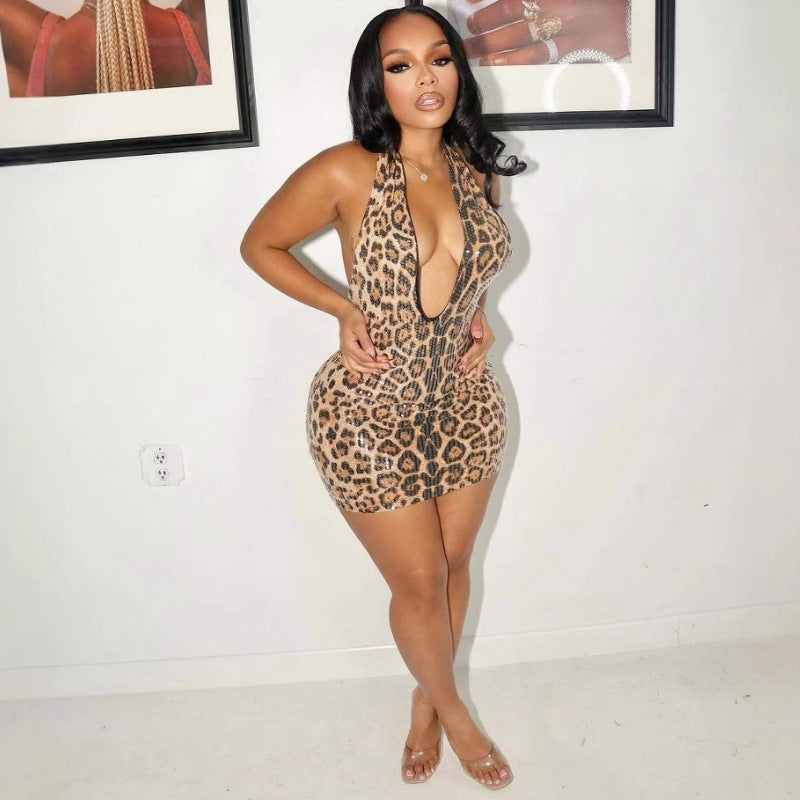 Leopard Halter Mini