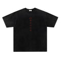 Street Style Casual Red Ink Print Short Sleeve T-Shirt Unisex Couple